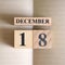 December 18, Icon design with number cube.