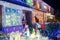 December 2018, New Milton, United Kingdom - Decorated and Lighted houses for Christmas and New Year at Night. Outdoor decor for