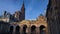 December 2019, view of Strasbourg cathedral from the courtyard of Palais Rohan (Rohan Palace), Strasbourg, France