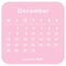 December 2020 planning calendar . Simple December 2020 calendar.