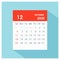 December 2022 - Calendar Icon - Calendar design template