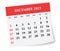 December 2023 calendar. Monthly planning for your business events. Vector