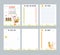 December 2023. Monthly calendar planner with cute rabbit farmer harvesting vegetables. Set vertical page templates to-do