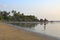 December 27 2022 - Kannur, Kerala, India: People enjoy the beach in the evening