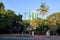 December 27 2022 - Kannur, Kerala, India: Quiet streets in the evening in a small Indian town