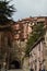 December 28, 2013. Albarracin, Teruel, Aragon, Spain. Medieval Villa Albarracin With Its Hanging Mountain Houses And Tunel.