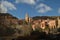 December 28, 2013. Albarracin, Teruel, Aragon, Spain. Views Of The Villa With The Savior Cathedral And Its Hanging Houses On A