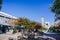 December 6, 2017 San Jose / CA / USA - Students relaxing and having lunch in the SJSU campus in south San Francisco bay area