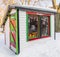 December Kwanzaa display in park shed