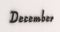 December metallic text