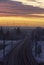 December sunrise and german railways infrastructure