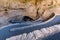 The decending entrance walkway of the Carlsbad Caverns a National Park