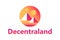 Decentraland. Crypto currency logo on a white background