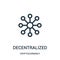 decentralized icon vector from cryptocurrency collection. Thin line decentralized outline icon vector illustration