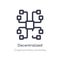 decentralized outline icon. isolated line vector illustration from cryptocurrency economy collection. editable thin stroke