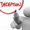 Deception Man Writing Word Lying Dishonesty Insincerity