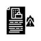 deception organizational crisis glyph icon vector illustration