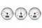 Decibel gauge set. Volume unit. Glass gauge with chrome frame