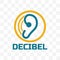 Decibel logo isolated on white background. vector