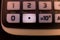 Decimal point key on the keyboard of a scientific calculator