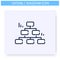 Decision diagram line icon. Editable illustration