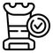 Decision making strategy icon outline vector. Effective problem solving approach