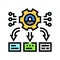 decision support analyst color icon vector illustration