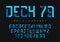 Deck 79 vector futuristic industrial display typeface design, al