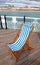 Deck chair pier sea coastline