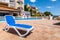 Deck Chair in a Swimming Pool