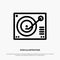 Deck, Device, Phonograph, Player, Record Line Icon Vector