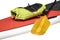 Deck of expedition stand up paddleboard