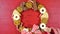 Deck the Halls with Boughs of Chocolate concept Christmas holiday wreath