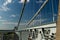 Deck of the Menai Suspension Bridge over between Anglesey and ma