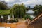 Deck at Neckar river in heilbronn city garden show