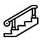 deck posts and handrails line icon vector illustration