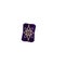 Deck of purple tarot cards with mystical magical symbol. Divination and fortune-telling theme. Flat vector icon