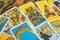 A deck of tarot cards. Fortune telling, prediction. Magic.