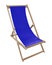 Deckchair isolated - dark blue