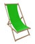 Deckchair isolated - green