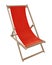 Deckchair isolated - red