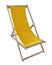 Deckchair isolated - yellow