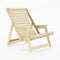 Deckchair over white background.