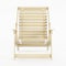 Deckchair over white background.