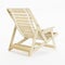 Deckchair over white background.