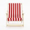 Deckchair over white background.