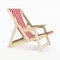 Deckchair over white background.