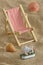 Deckchair at sunny beach