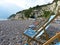 Deckchairs on Beer beach.