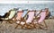 Deckchairs on Brighton beach